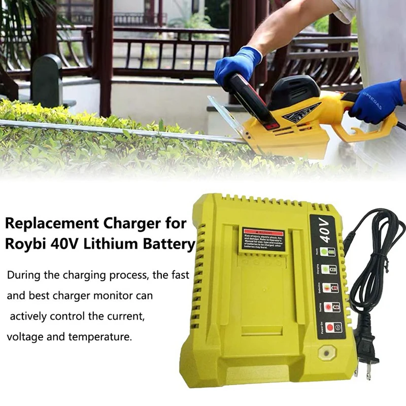 OP401 40V литий ионный Батарея Зарядное устройство для Ryobi OP4050A OP4015 OP4026 OP4030 OP4040 OP4050