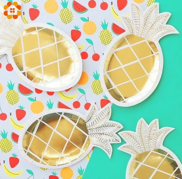 1 Набор милые фрукты тема одноразовая посуда ананас баннер/воздушные шары летние