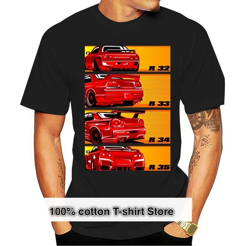 

Gtr Booty Compilation Back View T Shirts Men Professional Race Car Tshirt Vintage Roadster T-Shirts Jdm Automotive Supercar Tees