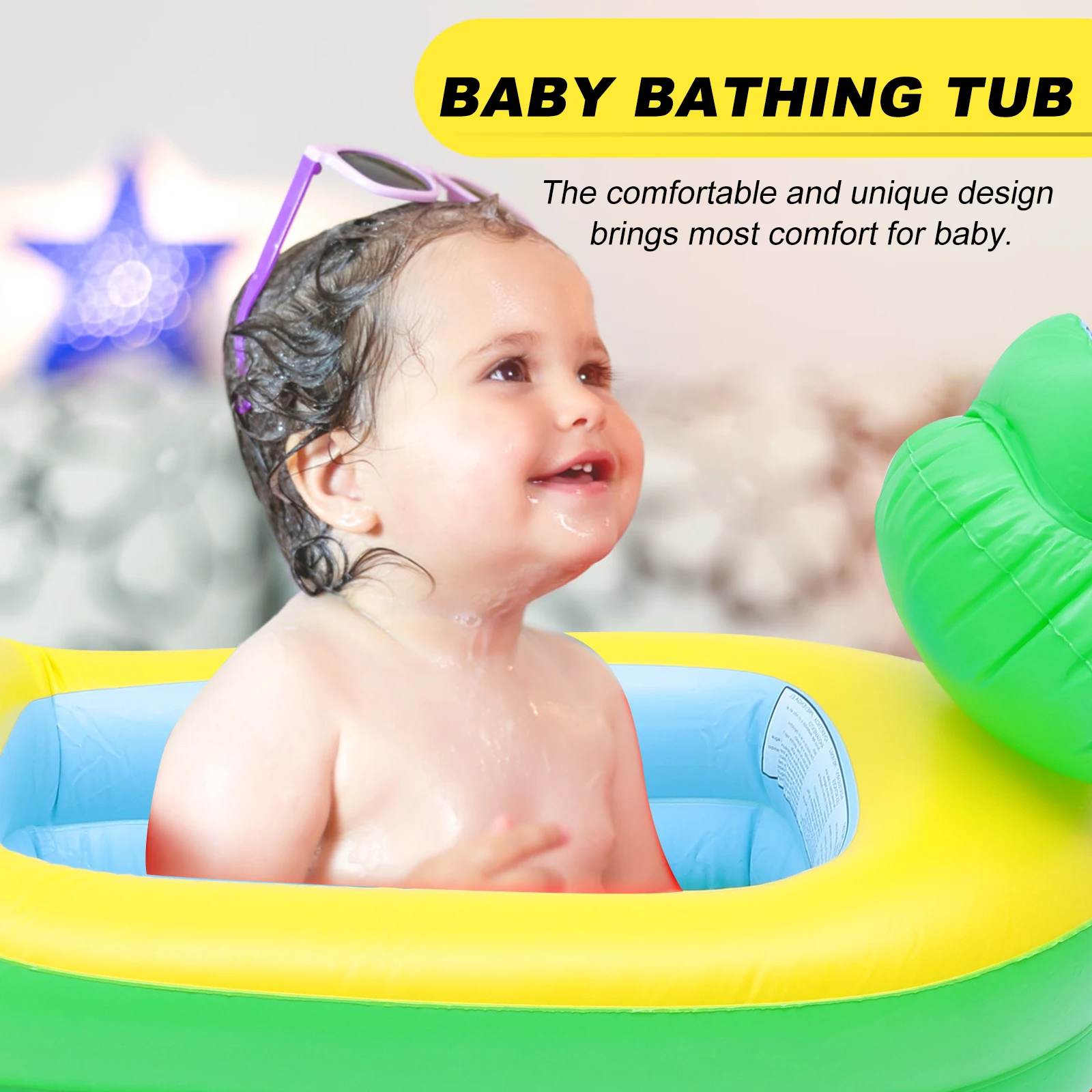 

1pc Inflatable Baby Bathtub Portable Swimming Pool Infant Shower Basin