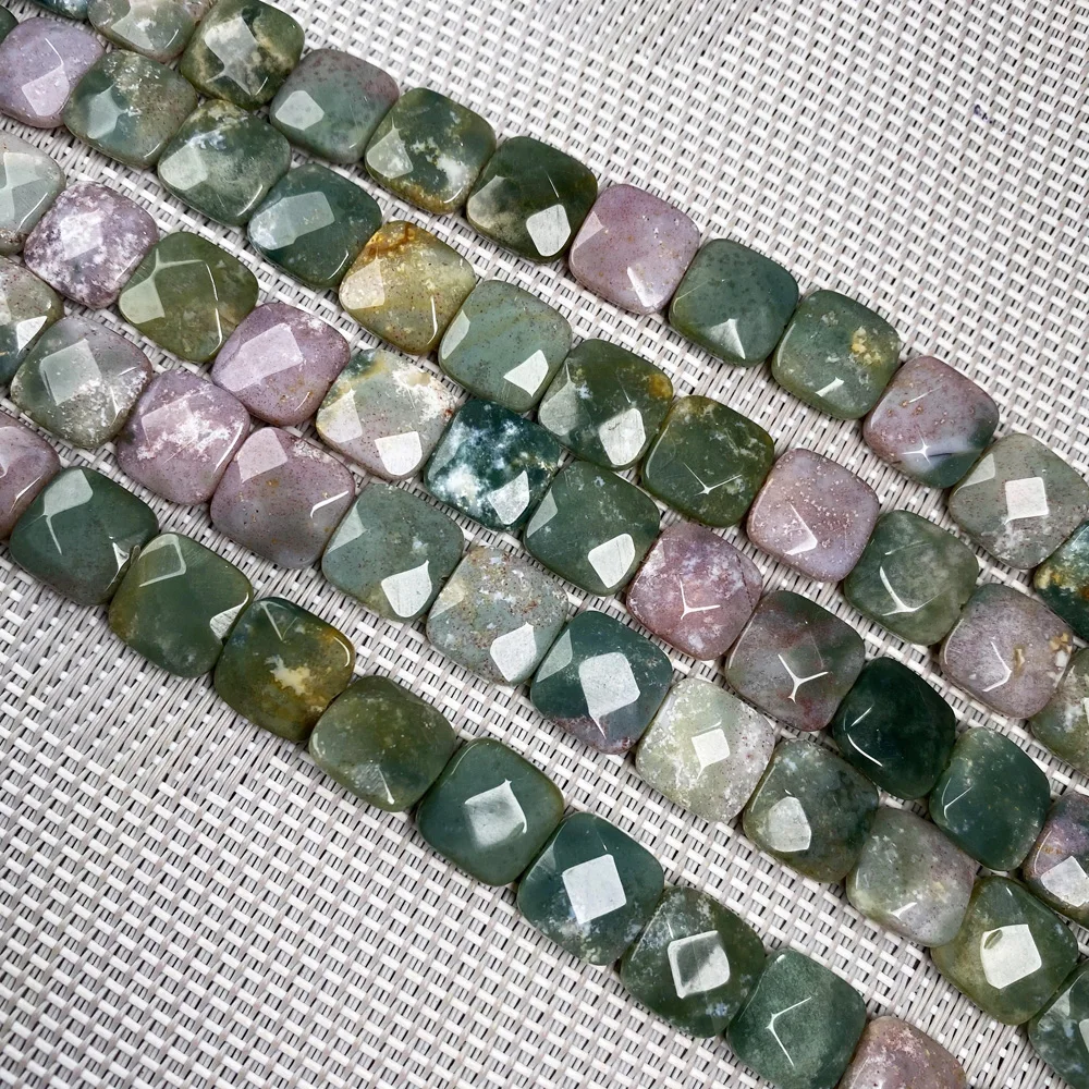 Новые квадратные граненые Агаты искусственная бусина природные бусины