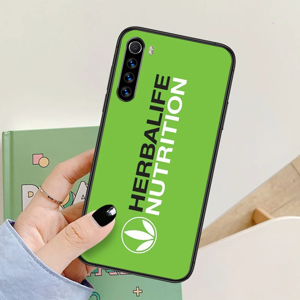 

Black and green Herbalife Luxury Phone Case For Xiaomi Redmi Note 7 8 8T 9 9S 4X 7 7A 9A K30 Pro Ultra black Cover Fashion