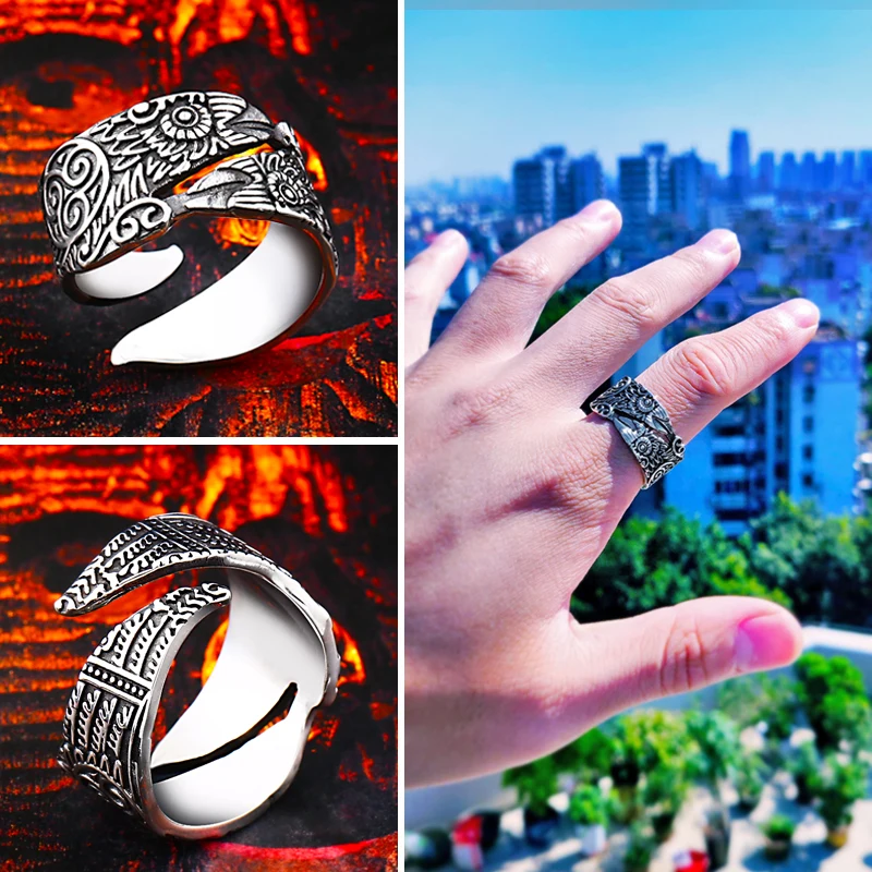 Байер 316L из нержавеющей стали в винтажном панковском стиле Счастливчиков кольцо