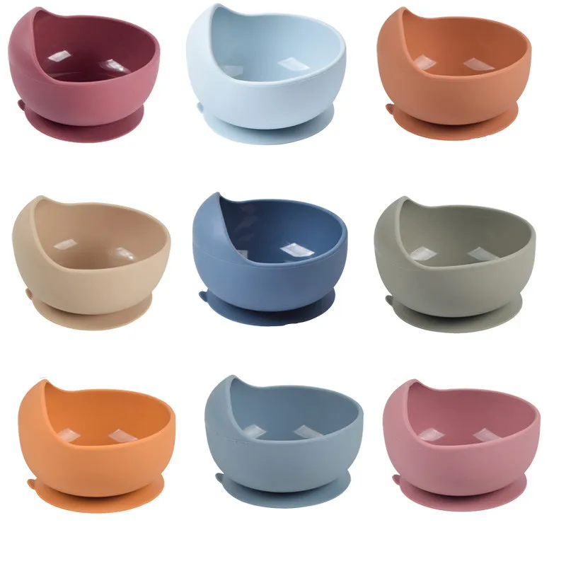 

Baby Feeding Bowl Food Grade Silicone Kids Plate Non-silp Suction Bowl Kids Tableware Waterproof BPA Free Baby Plate