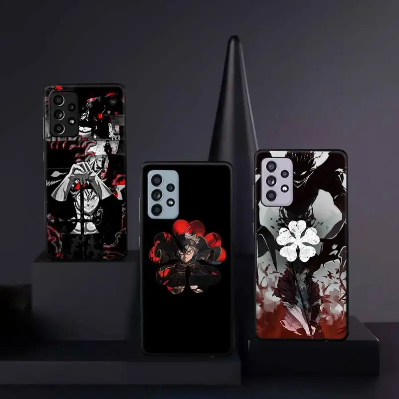 

Anime Black Clover Phone Case For Samsung A51 A32 A52 A71 A50 A12 A21S S10 S20 S21 Plus Fe Ultra