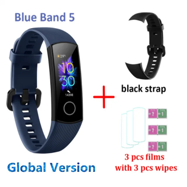 Глобальная версия huawei Honor Band 5 Смарт-браслет пульсометр смарт-браслет водонепроницаемые Смарт-часы - Цвет: Белый