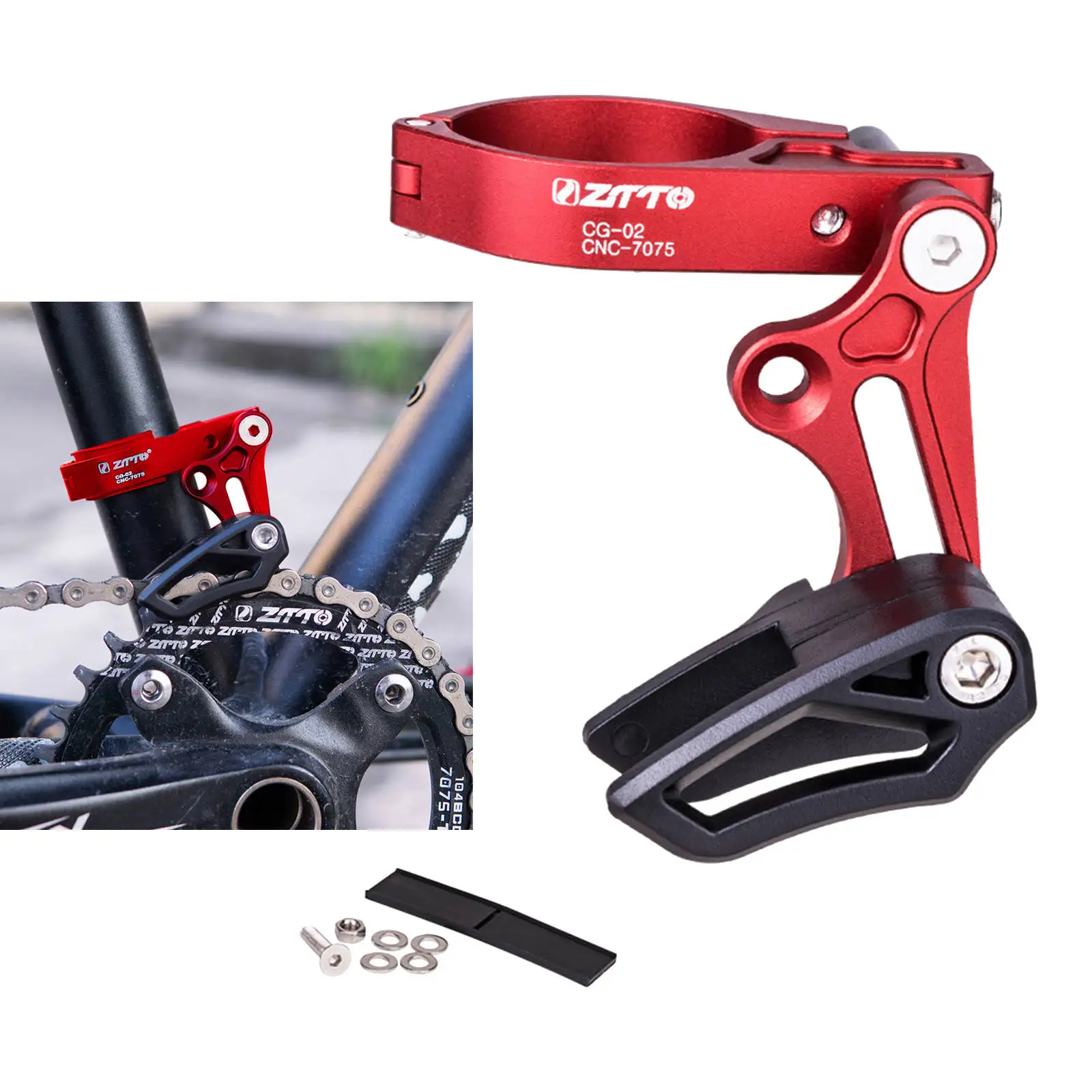 

Adjustable Bicycle Chain Guide Drop Catcher Clamp Mount for Bike Derailleur