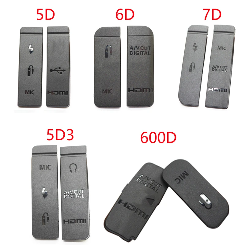 

Высококачественная резиновая Нижняя крышка USB/HDMI-совместимая с DC IN/VIDEO OUT для камеры Canon EOS 5D 6D 7D 5D2 5D3 600D 650D 70D