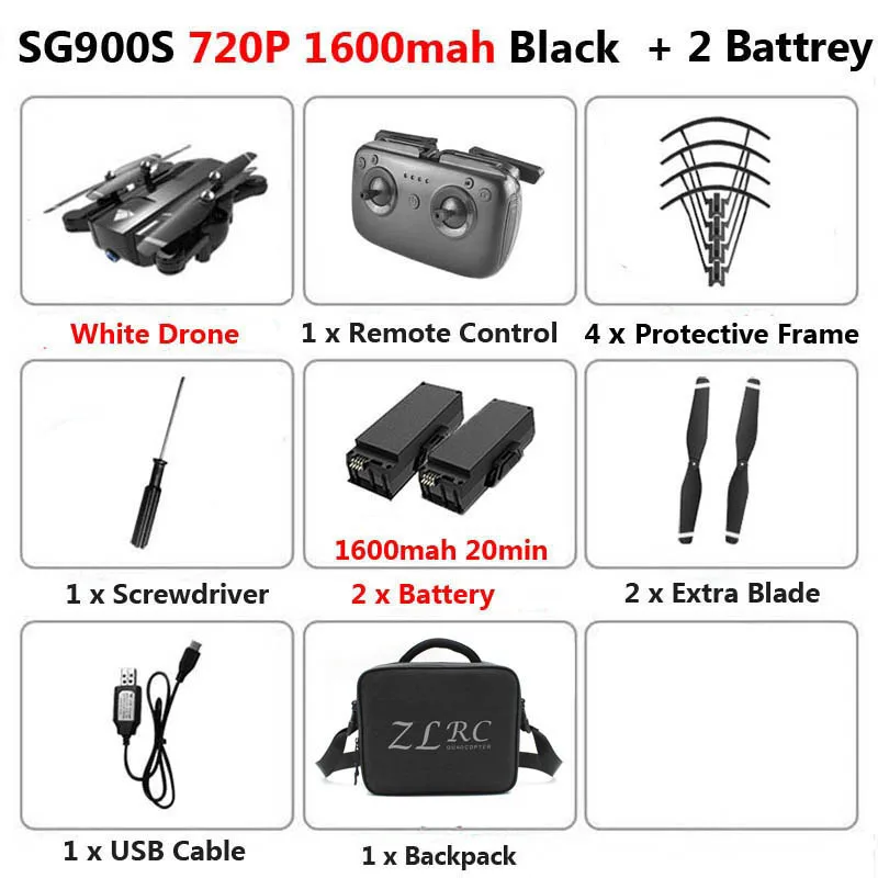 B 1600mah 720P 2B B SG900-S SG900S gps складной Профессиональный Дрон с камерой 1080P HD селфи WiFi FPV широкоугольный Радиоуправляемый квадрокоптер Вертолет игрушки F11 - Цвет: B 1600mah 720P 2B B