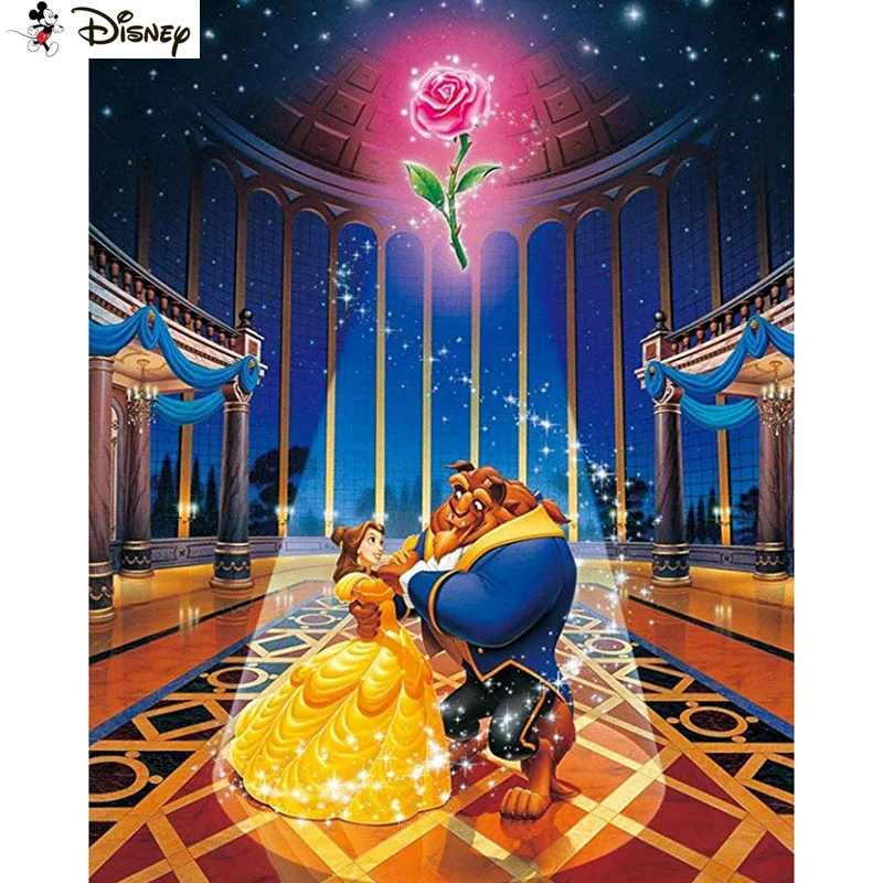 

Алмазная 5D картина «сделай сам» Disney, вышивка крестиком «мультяшная красавица», животное, украшение для дома, полное Алмазная вышивка с инкр...