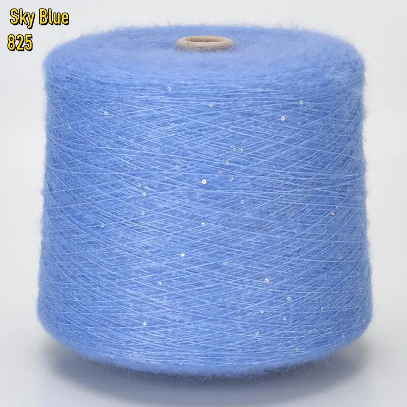 Destock 90% скидка Жа 50 г/мяч/Мохер пряжа с пайетками DIY Вязание шерстяные свитера