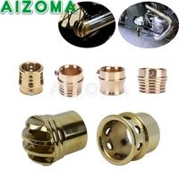 1 75 2 2 25 2 5 in motorcycle exhaust muffler tip tail end pipe solid brass for harley bobber scrambler chopper xs650 cb500