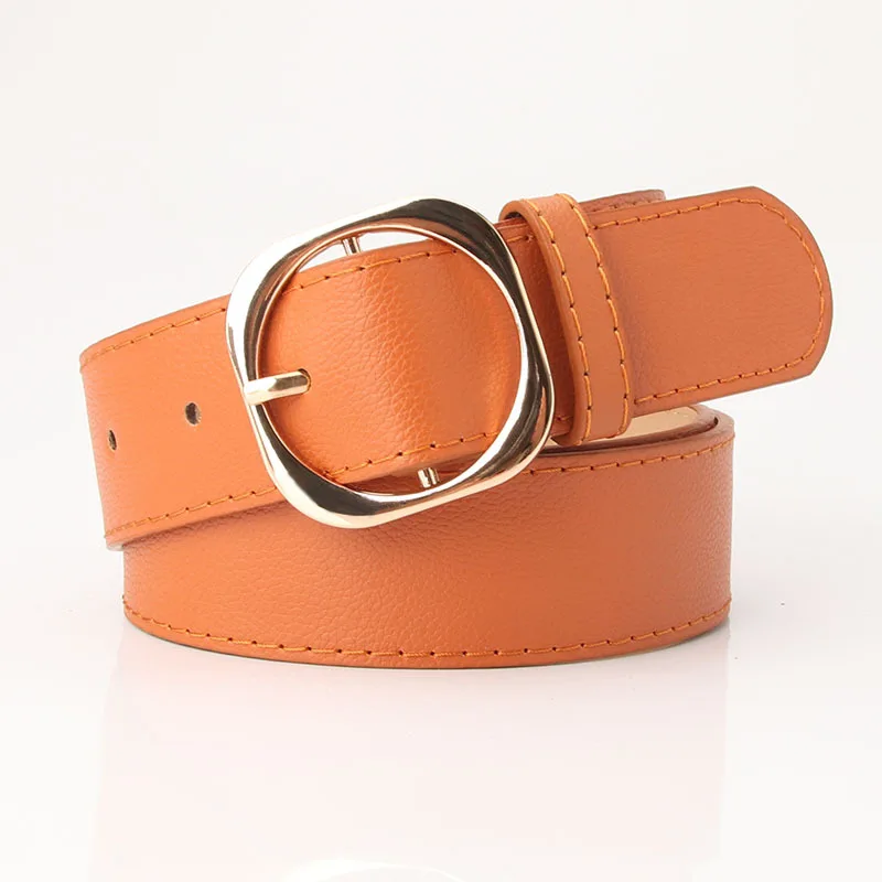 

Ladies Belt simple and casual girl clothing belt belt Litchi Pattern Pu belt