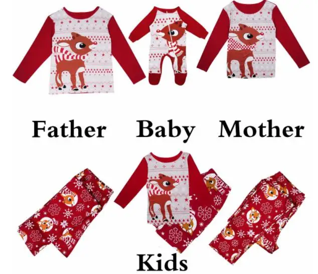 Style 4 Рождественские пижамы для всей семьи; комплекты пижам; одежда для сна на Рождество зеленого цвета для детей и взрослых; одежда для сна; семейный повседневный комплект одежды с Санта-Клаусом - Цвет: Style 4