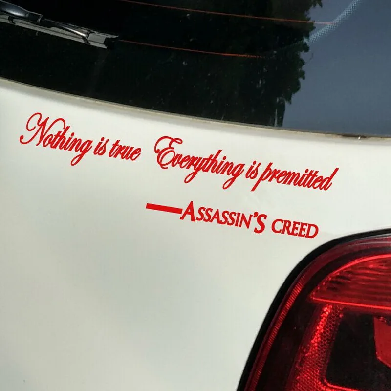 Наклейки на автомобиль Кредо Убийцы виниловые водонепроницаемые Стикеры для