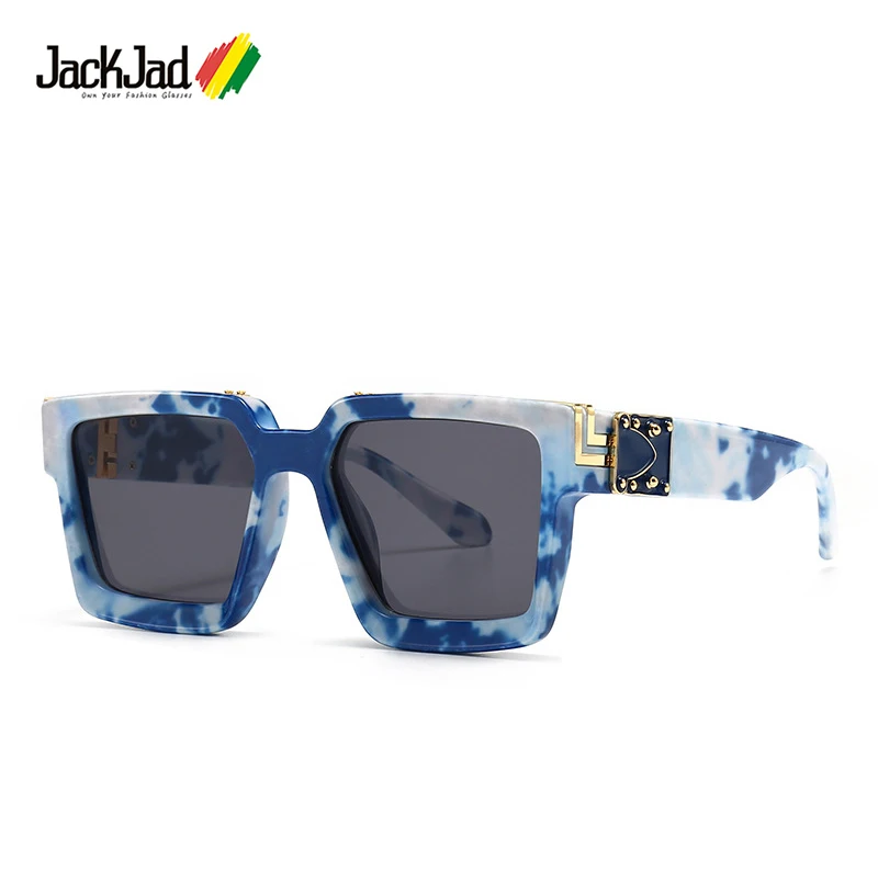 JackJad Fashion Cool Unique Blue Sky White Cloud Style Sunglasses Millionaires Vintage Brand Design Sun Glasses Oculos De Sol
