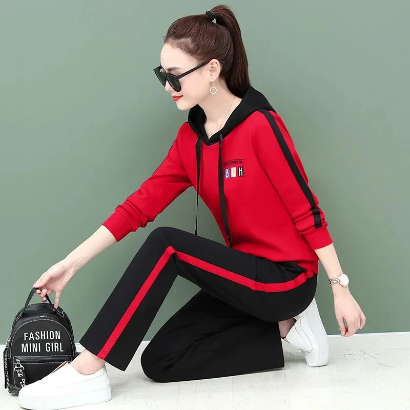 Повседневный Спортивный костюм комплект для бега новинка весны и осени