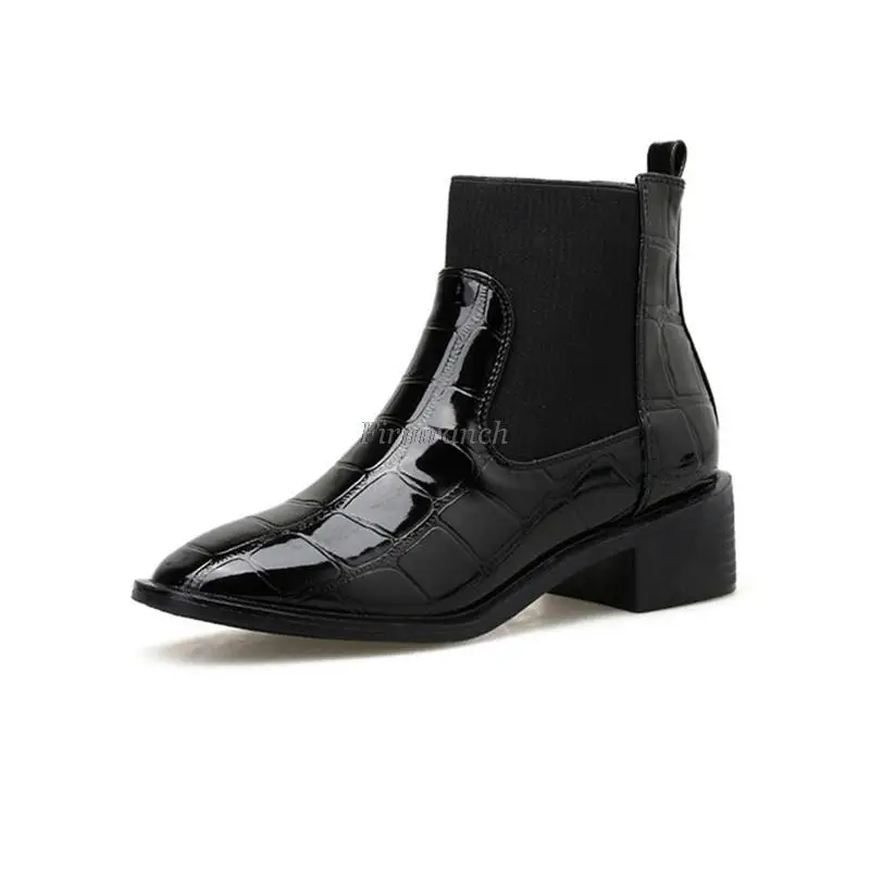 

Женские ботинки Осень-зима 2021 Новые короткие ботинки на толстом каблуке средний каблук на толстой подошве в британском стиле ботинки марти...