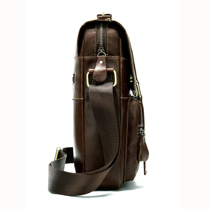 BOLEKE Leather Mens Shoulder Bags Vintage Men Messenger Crossbody Small Men's Bag Handbag For | Багаж и сумки