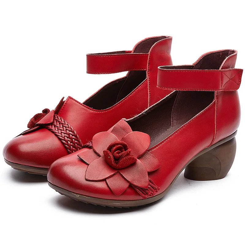 

2021 New Classic Flowers Banquet Wedding Shoes Women Genuine Leather Shoes High-end Elegance High Heels Fashion Pumps Shoes