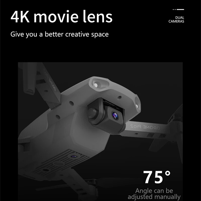 Дрон E99 Pro Радиоуправляемый с двумя камерами 1080P 4K Wi-Fi FPV | Игрушки и хобби