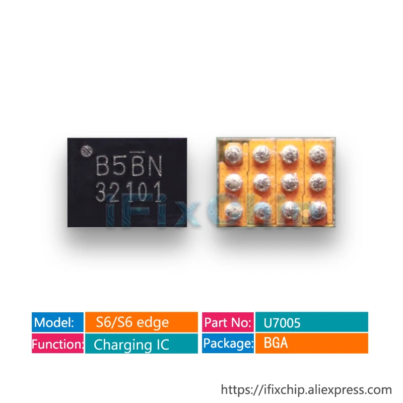 

5 шт./лот U7005 для Samsung S6 G9200 Зарядка IC 32101/B5 12 контактов