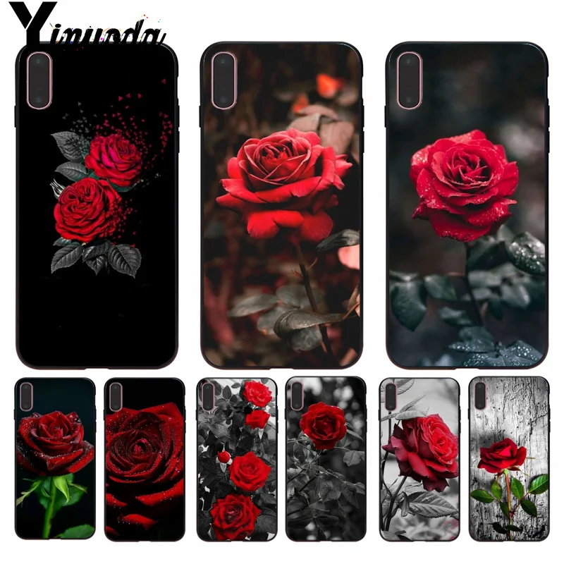Yinuoda специальный чехол для телефона с красивыми садовыми красными розами и