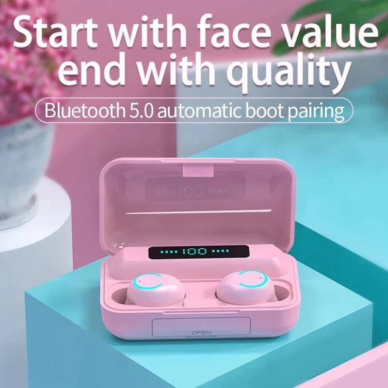 

TWS Bluetooth 5.0 Earphone Touch or Button Control LED Display Wireless Headphones with 2200mAh Charging Box For Airbuds