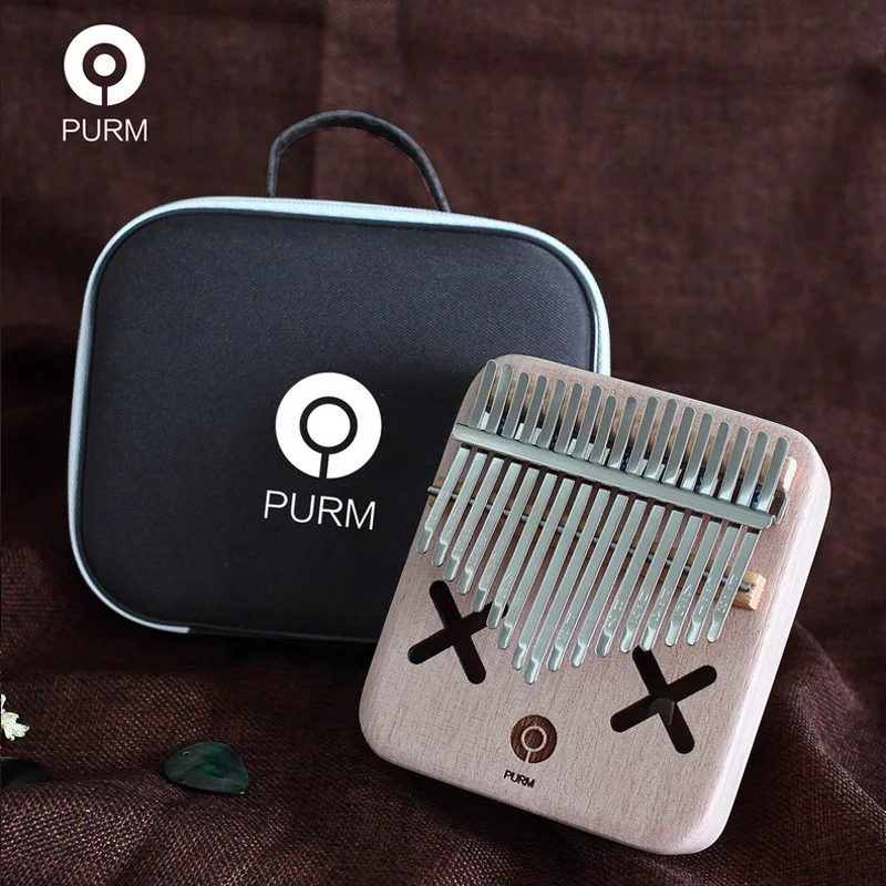 Пальчиковое пианино Purm 17 тонов портативное из акации калимба музыкальный