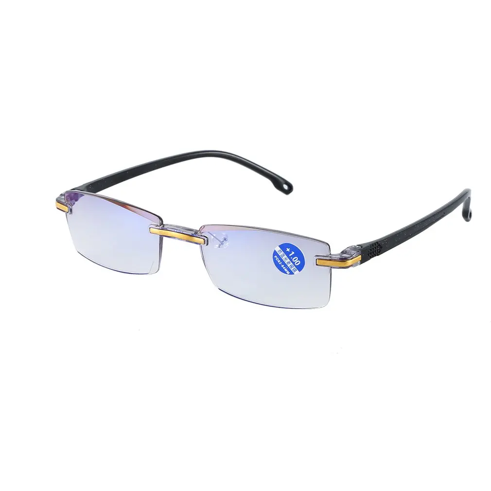 Очки для чтения без оправы с алмазной огранкой защитой от сисветильник и синей