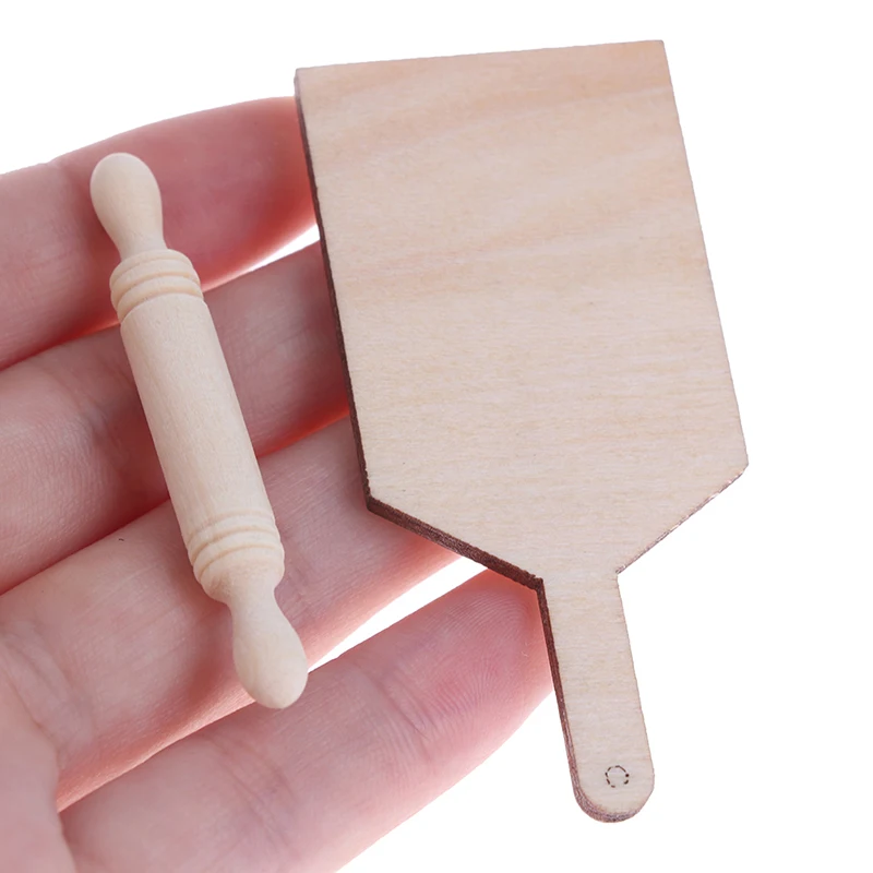 1:12 Dollhouse Miniatures Kitchen Cutting Board Rolling Pin Set Accessories Toys | Игрушки и хобби