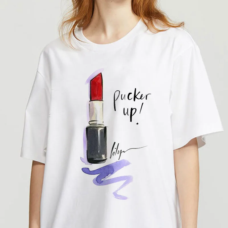 

Beautiful girl Print Cute Summer Short Sleeve Top T-shirt women Fashion Soft Casual White T shirts Tops