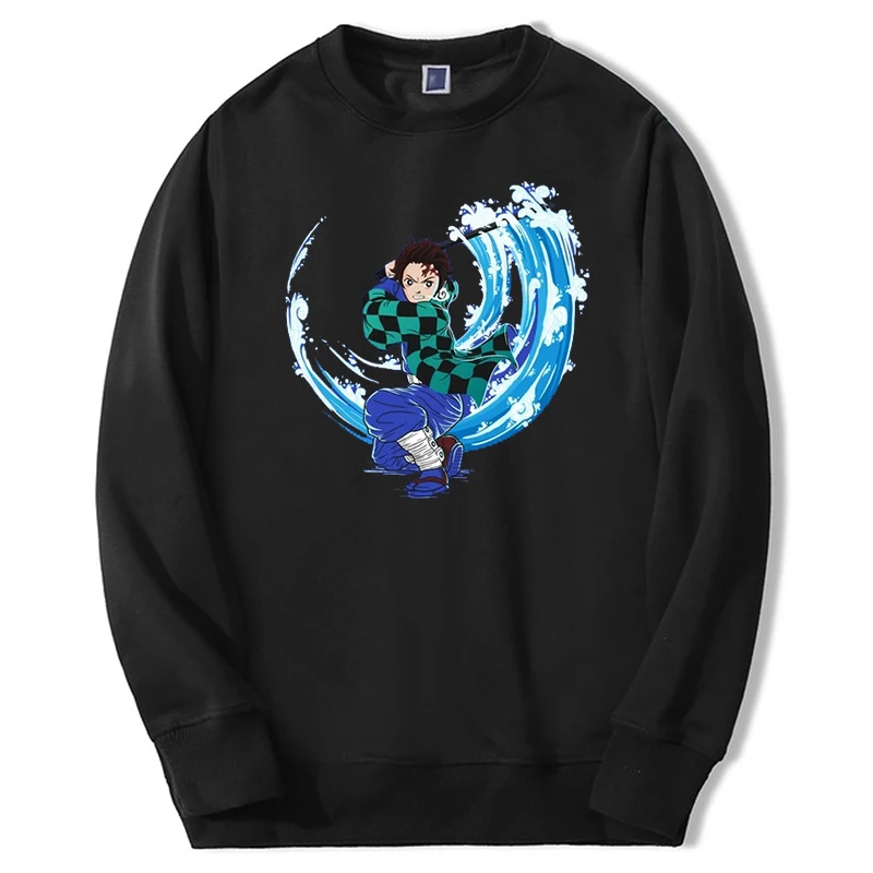 

Мужские толстовки для фитнеса, свитшот с принтом в стиле Харадзюку, рассекающий демонов, японское аниме, камадо, танджиро