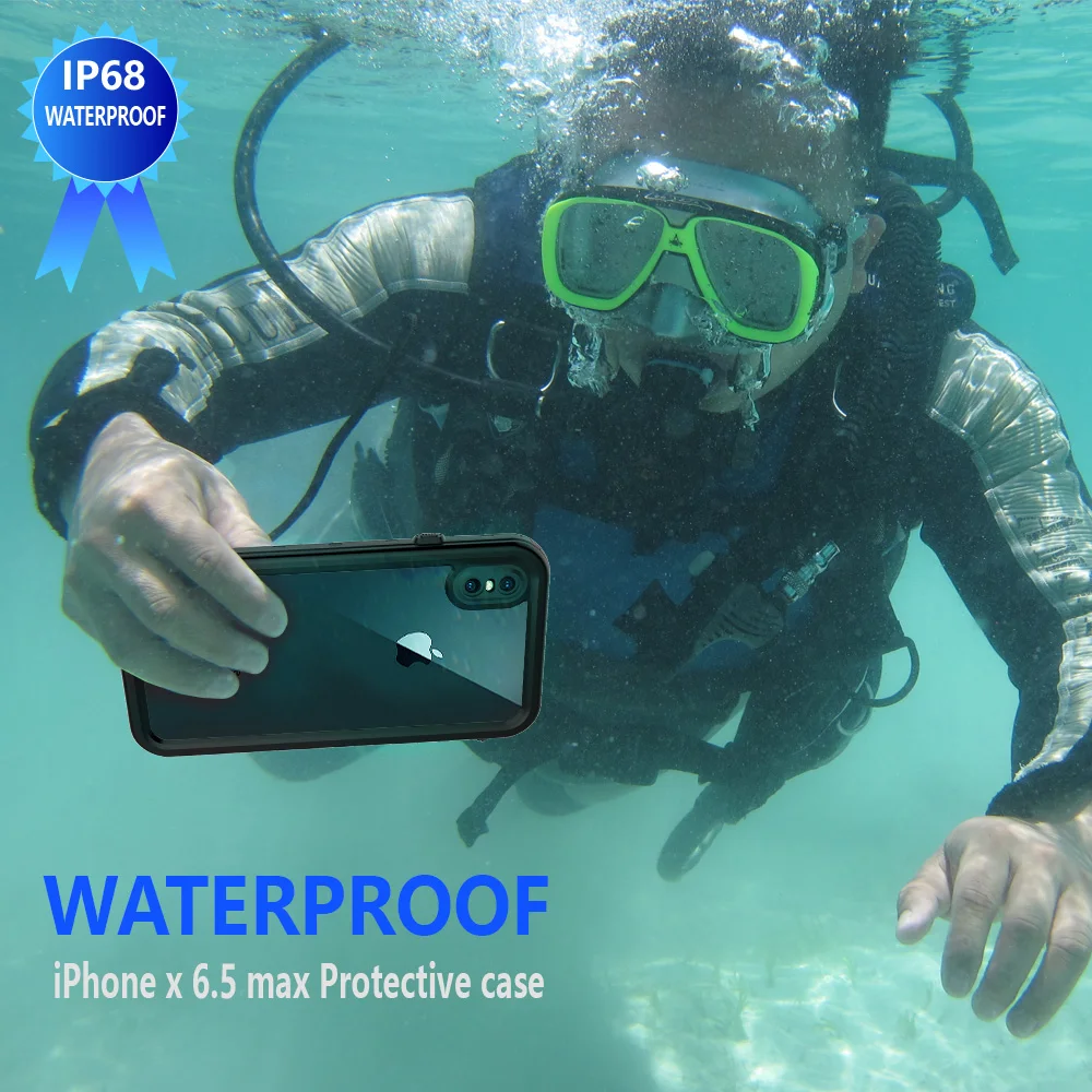 SHELLBOX IP68 Водонепроницаемый чехол для iPhone X XR XS MAX 8 7 Чехол пакет сумка Чехлы для телефона Coque водонепроницаемый чехол для телефона