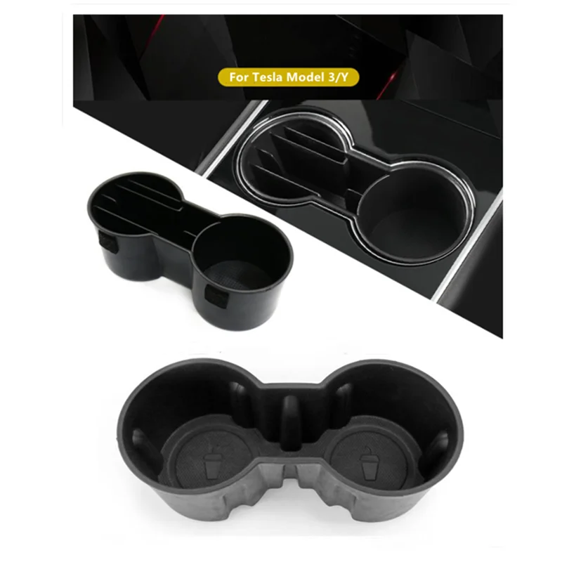 Держатель стакана Tesla для модель 3/Y с отделением карт Нескользящие подставки