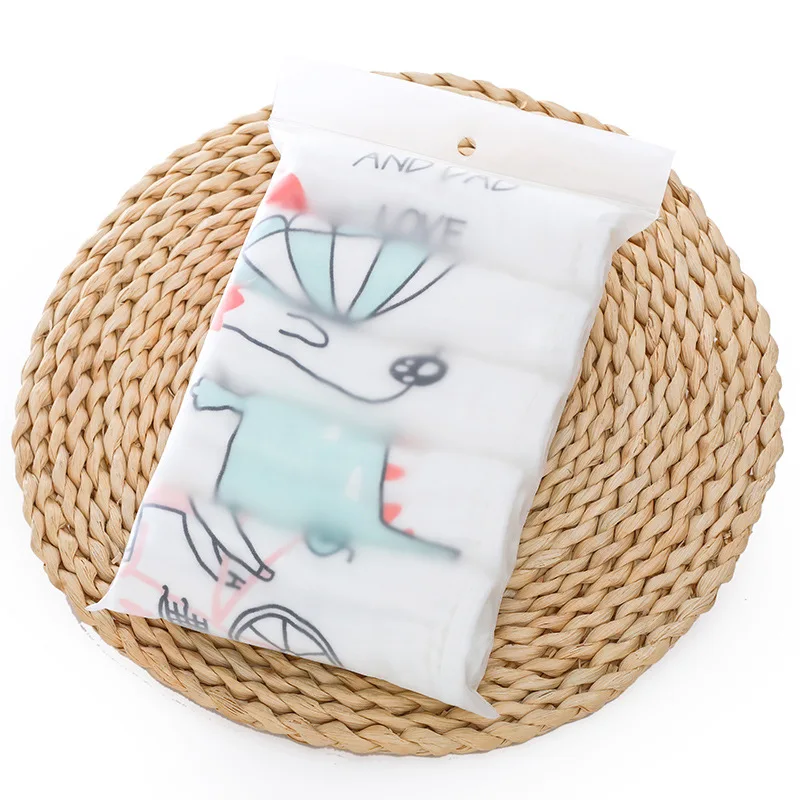 

5Pcs Set 30 *30 Cotton Muslin Gauze Small Square Towel Soft Absorbent Baby Face Towel Baby Cotton Mouth Towel