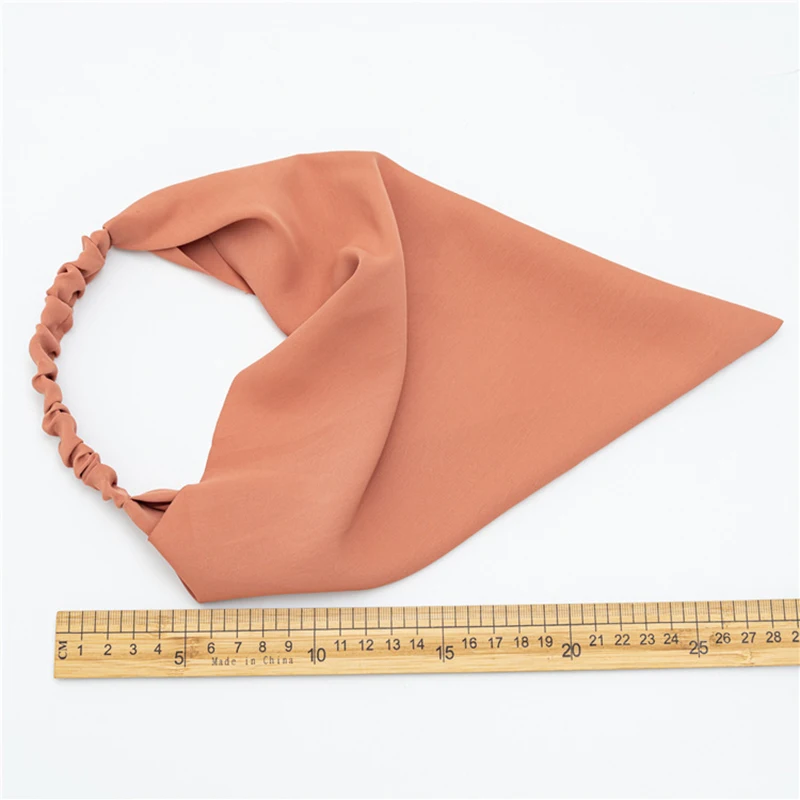 

Solid Color Headbands Turban Bohemian Triangle Bandanas Hairbands Elastic Hair Band Scarf Hair Accessories Women Summer Bandana