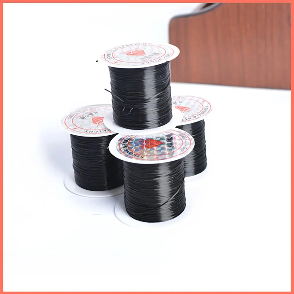 40 м (43 ярда) Плоский эластичный кристалл стрейч шнур полиэстер для изготовления