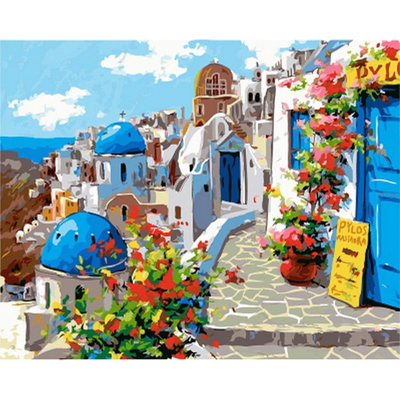 Картина по номерам сделай сам для взрослых и детей живопись маслом городской