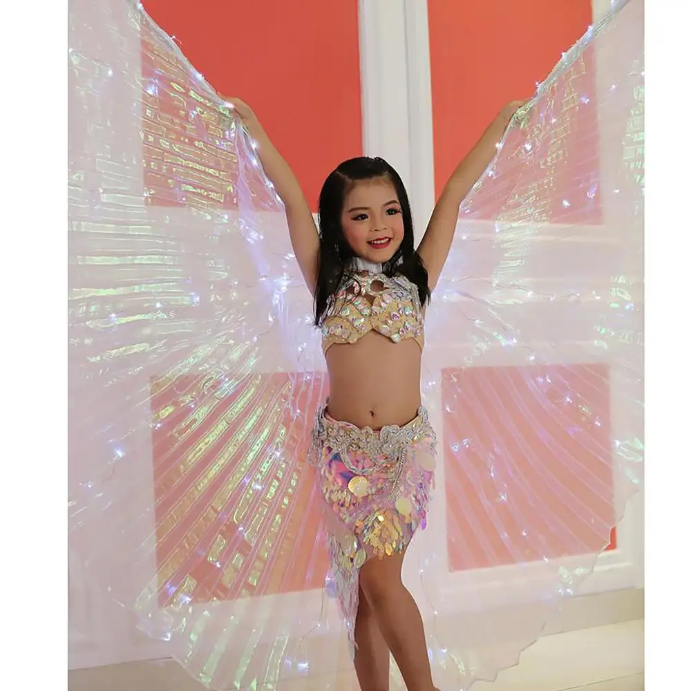 Костюм для танца живота со светодиодными крыльями | Тематическая одежда и