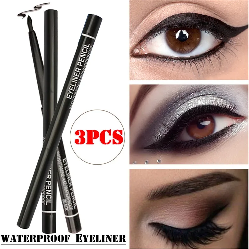 Черная Автоматическая вращающаяся подводка для глаз водонепроницаемая и