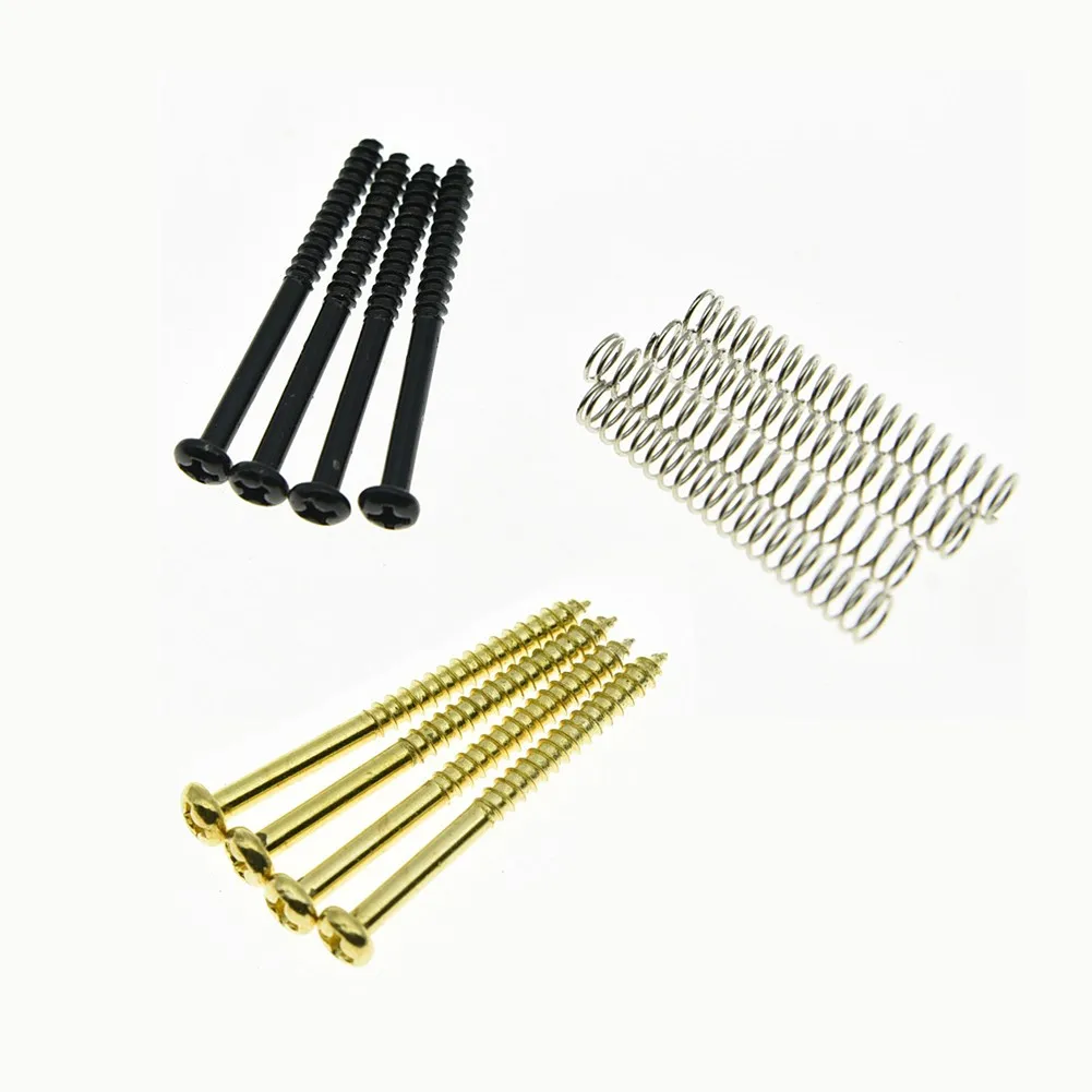 

12pcs Metal Humbucker Double Coil Pickup Frame Mounting Screws Springs 3 X 10 Mm Adjusting Inner Hexagonal Screws Fix String Bar