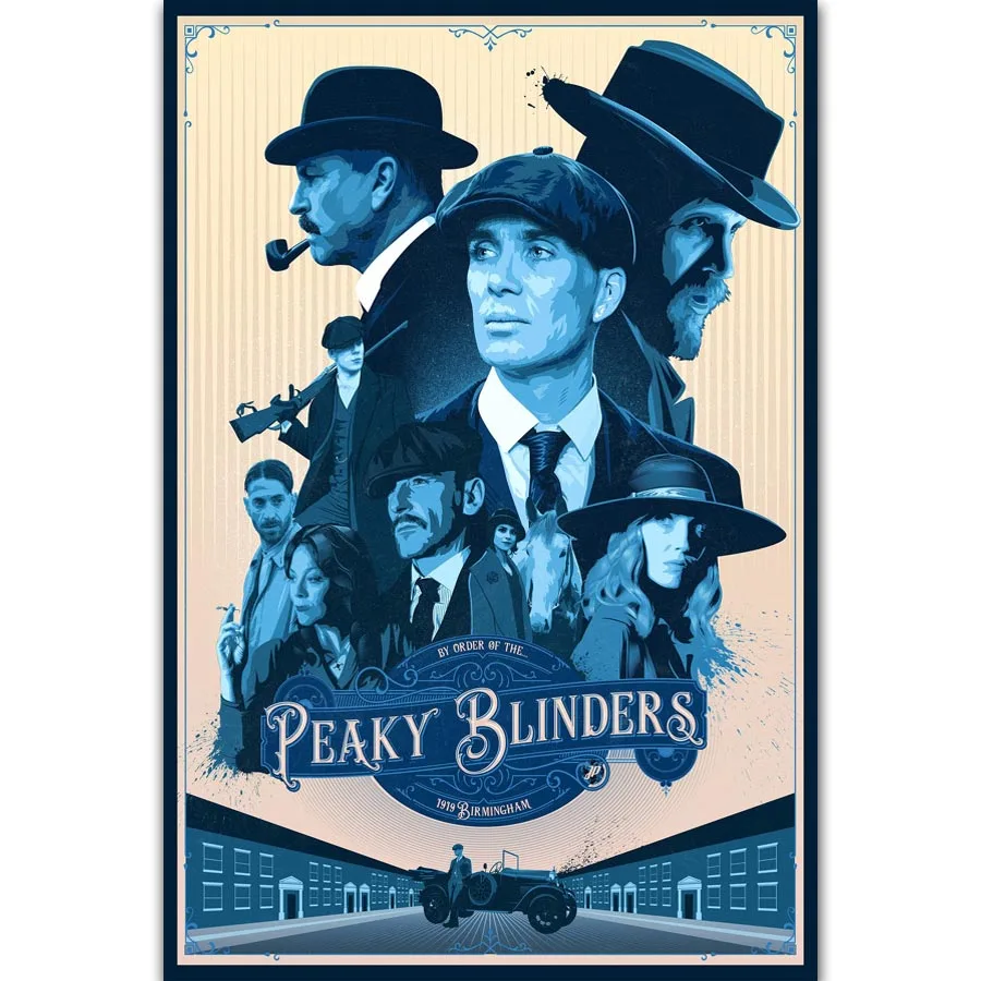 MQ3497 Peaky Blinders Cillian Murphy США ТВ-шоу Серии художественный плакат Шелковый Холст украшение дома стены комнаты картина печать - Цвет: Picture 019