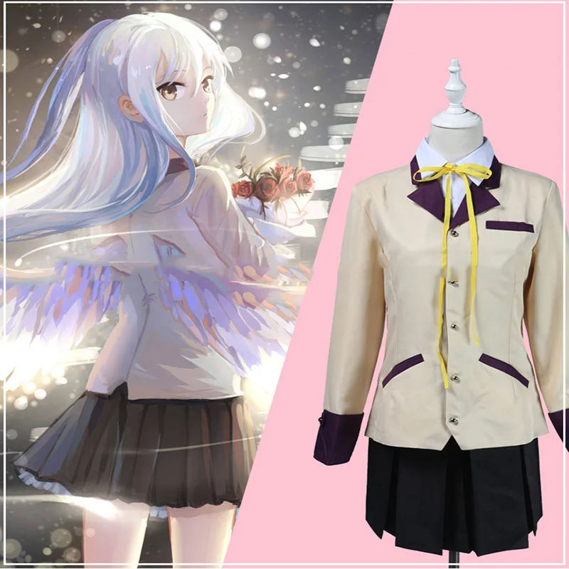 

Anime Angel Beats! Cosplay Costume Kanade Tachibana Cosplay School Uniform Costume Halloween Carnival Suit Christmas Gift