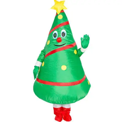 

2020 Christmas Cartoon Doll Costume Anime Inflatable Santa Claus Dress Up Props Funny Mascot Inflatable Christmas Tree Clothes