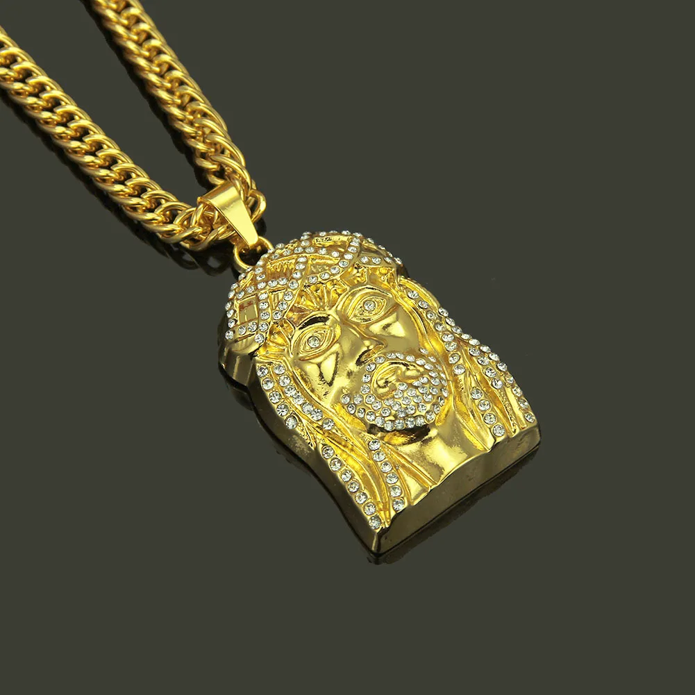 European And American Fashion Trend Hip-hop Alloy Jesus Pendant Necklace |