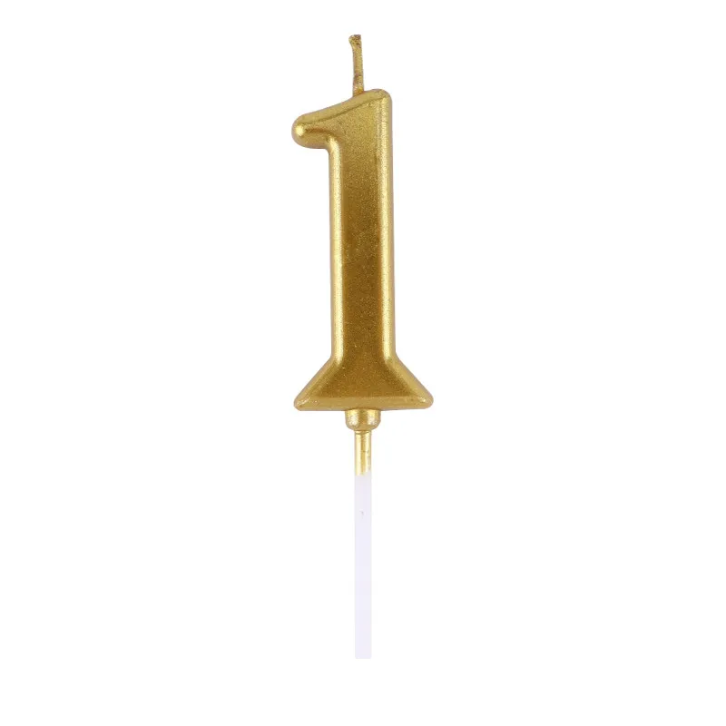 gold 1 Cakelove 1 шт счастливое украшение для именинного торта золотые свечи с цифрами украшение для торта ко дню рождения для принцессы конфеты бар Детские Вечерние - Цвет: gold 1