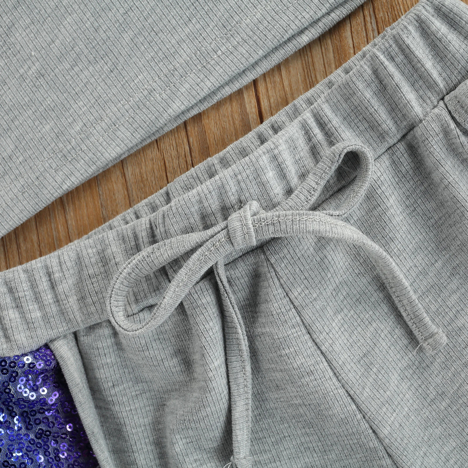 Новый комплект из футболки и шортов для девочек модные радужные Топы с коротким