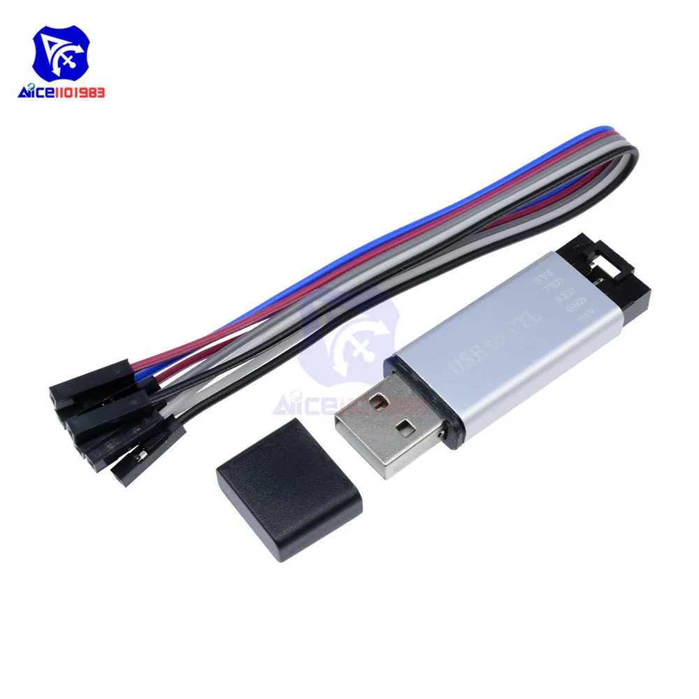 Diymore CP2102 USB 2,0 к ttl UART 5Pin последовательный STC модуль преобразователя с Чехол 4Pin Перемычка провода заменить FT232 модуль для Arduino