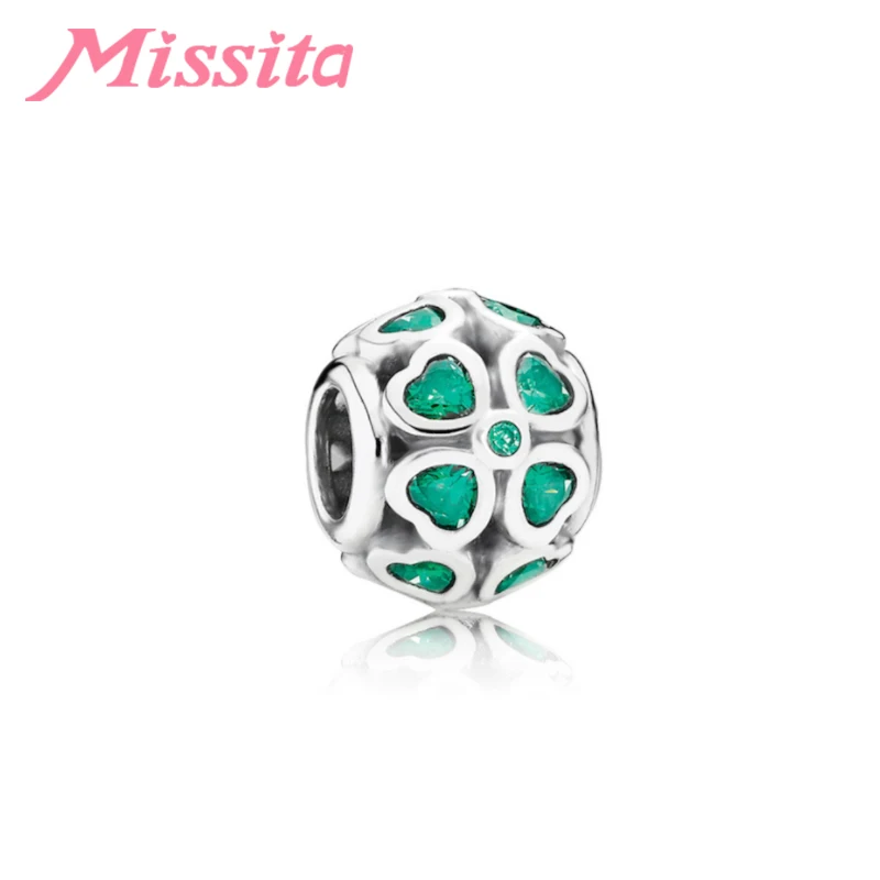MISSITA новый модный клевер любовь кристалл бусины подходит для бренда браслет